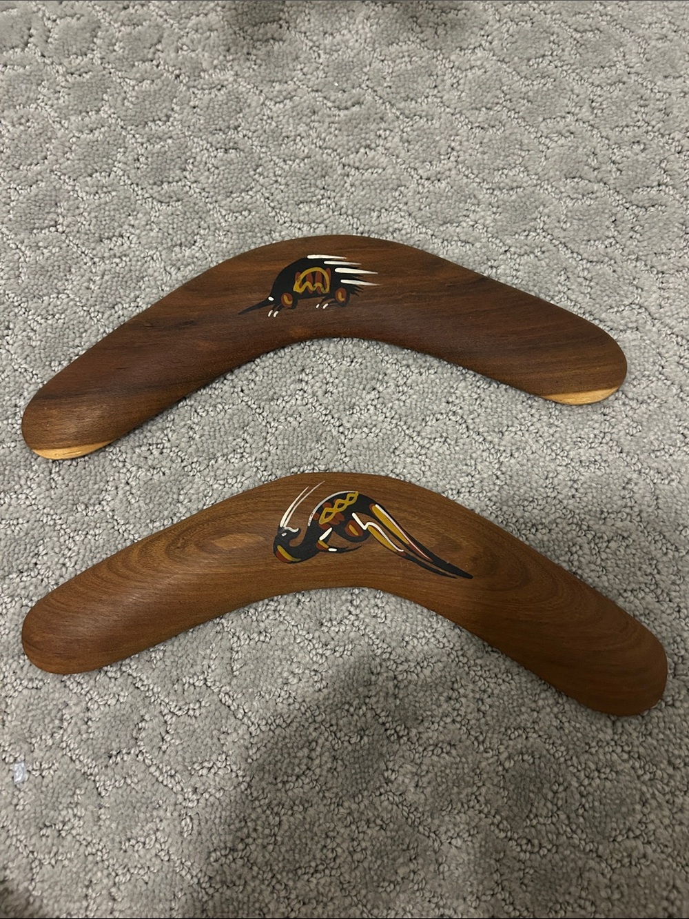 Australian Jabiru Wooden Boomerangs - Twin Set 10 inches